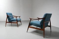 Ico Parisi Set of two Lounge Chairs by Ico Parisi for Fratelli Reguitti Italy 1959 - 3405894