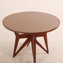 Ico Parisi Stunning Italian mahogany center table in the manner of Ico Parisi C 1950  - 3790766