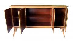 Ico Parisi Stylish Italian Mid Century 4 Door Sycamore Credenza in the Style of Ico Parisi - 1636938