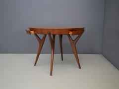 Ico Parisi Table Midcentury attribuite Ico Parisi in mahogany and veneer with drawers 1950 - 1084046