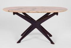 Ico Parisi Wood and Marble Coffee Table by Ico Parisi for Fratelli Rizzi Italy c 1950 - 2628573