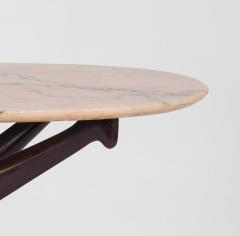 Ico Parisi Wood and Marble Coffee Table by Ico Parisi for Fratelli Rizzi Italy c 1950 - 2628590