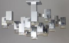 Iconic Cubic Gaetano Sciolari Chandelier Italy 1970 - 3868236