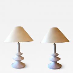 Iconic Pair of French Plaster Lamps by Jacques Grange for Yves Saint Laurent - 1569564