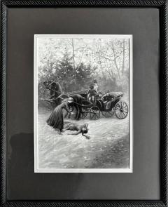 Ida Waugh Horse and Carriage Accident Gay Female Illustrator Golden Age 1890 - 3472811