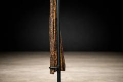 Igbo Iron Currency Knife Sculpture on Custom Platform Nigeria Early 1900s - 4526758