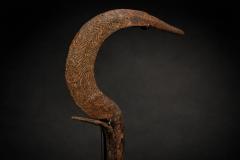 Igbo Iron Currency Knife Sculpture on Custom Platform Nigeria Early 1900s - 4526761