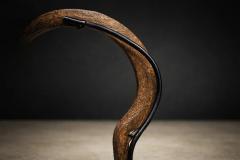 Igbo Iron Currency Knife Sculpture on Custom Platform Nigeria Early 1900s - 4526762