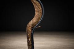 Igbo Iron Currency Knife Sculpture on Custom Platform Nigeria Early 1900s - 4526763