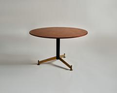 Ignazio Gardella Brass Steel and Teak Table by Ignazio Gardella for Azucena Italy c 1950 - 4574475