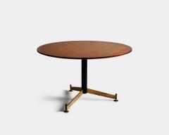 Ignazio Gardella Brass Steel and Teak Table by Ignazio Gardella for Azucena Italy c 1950 - 4575090