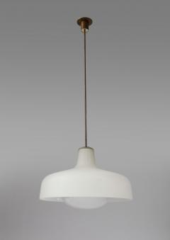 Ignazio Gardella Glass and Brass Ceiling Light by Ignazio Gardella Italy c 1960 - 4051541