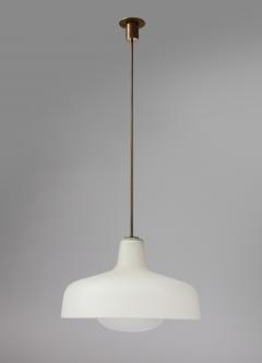 Ignazio Gardella Glass and Brass Ceiling Light by Ignazio Gardella Italy c 1960 - 4051547