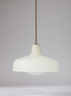 Ignazio Gardella Glass and Brass Ceiling Light by Ignazio Gardella Italy c 1960 - 4051550