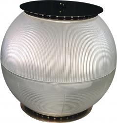 Ignazio Gardella ITALIAN BRASS AND GLASS HOLLOPHANE MID CENTURY SPHERE LAMP BY IGNAZIO GARDELLA - 4255931