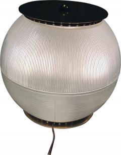 Ignazio Gardella ITALIAN BRASS AND GLASS HOLLOPHANE MID CENTURY SPHERE LAMP BY IGNAZIO GARDELLA - 4255937