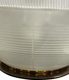 Ignazio Gardella ITALIAN BRASS AND GLASS HOLLOPHANE MID CENTURY SPHERE LAMP BY IGNAZIO GARDELLA - 4255945
