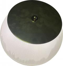 Ignazio Gardella ITALIAN BRASS AND GLASS HOLLOPHANE MID CENTURY SPHERE LAMP BY IGNAZIO GARDELLA - 4255948