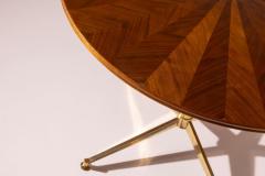 Ignazio Gardella Ignanzio Gardella adjustable table in walnut and brass Azucena Italy 1950s - 4396452