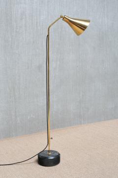 Ignazio Gardella Ignazio Gardella LT3 Floor Lamp in Brass and Marble Azucena Italy 1950s - 4350854