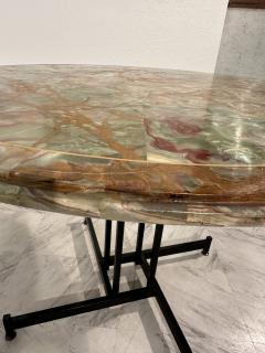 Ignazio Gardella Mid Century Italian Round Table in Onyx Marble B y Ignazio Gardella 1950s - 3470475