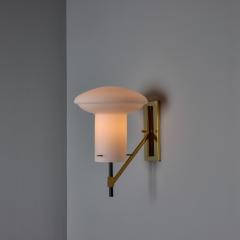 Ignazio Gardella Pair of 1970s Sculptural Glass and Brass Sconces Attributed to Ignazio Gardella - 4543766