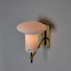 Ignazio Gardella Pair of 1970s Sculptural Glass and Brass Sconces Attributed to Ignazio Gardella - 4543767