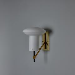 Ignazio Gardella Pair of 1970s Sculptural Glass and Brass Sconces Attributed to Ignazio Gardella - 4543772