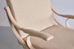 Ignazio Gardella Pair of Ignazia Gardella Digamma Armchairs in Beige Loro Piana Fabric 2023 - 3410328