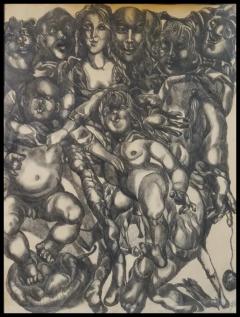 Igor Ogurtsov Russian Soviet Nonconformist Art Drawing By Igor Ogurtsov - 3880829