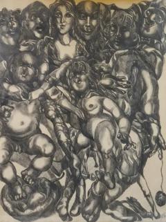 Igor Ogurtsov Russian Soviet Nonconformist Art Drawing By Igor Ogurtsov - 3884015