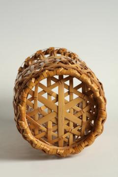 Iizuka Rokansai Moon Rabbit Flower Basket mid 1930s - 3445124