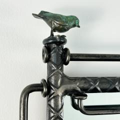 Ilana Goor Ilana Goor Steel Wall Mirror with Bronze Bird Signed and Numbered - 3439407