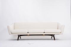 Illum Wikkels Beige Reupholstered Danish Midcentury sofa model ML140 by Illum Wikkels  - 2389235
