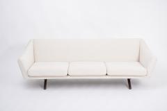 Illum Wikkels Beige Reupholstered Danish Midcentury sofa model ML140 by Illum Wikkels  - 2389236