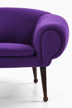 Illum Wikkels Easy Chair in Rosewood with Upholstered Kvadrat Fabric by Illum Wikkels 1950s - 4467641