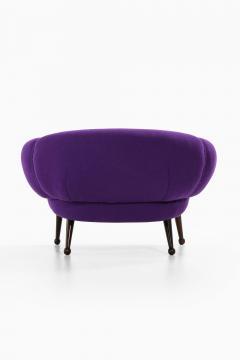 Illum Wikkels Easy Chair in Rosewood with Upholstered Kvadrat Fabric by Illum Wikkels 1950s - 4467660