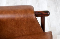 Illum Wikkels Illum Wikkels Rosewood Cognac Leather Lounge Chair for Koefoeds M belfabrik - 2718734