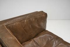 Illum Wikkels Illum Wikkels V11 Brown Leather Sofa for Holger Christiansen Denmark 1960s - 3118633