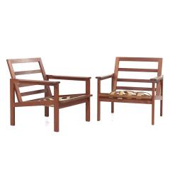 Illum Wikkels Illum Wikkels for Niels Eilersen Capella Model 4 MCM Teak Lounge Chairs Pair - 3823471