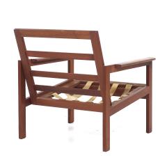 Illum Wikkels Illum Wikkels for Niels Eilersen Capella Model 4 MCM Teak Lounge Chairs Pair - 3823477