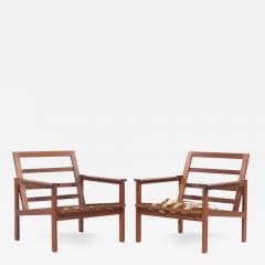 Illum Wikkels Illum Wikkels for Niels Eilersen Capella Model 4 MCM Teak Lounge Chairs Pair - 3826140