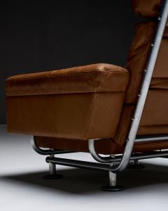 Illum Wikkels Leather Lounge Chair by Illum Wikkelso for Ryesberg Denmark c 1960 - 4493739
