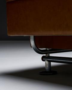 Illum Wikkels Leather Lounge Chair by Illum Wikkelso for Ryesberg Denmark c 1960 - 4493740