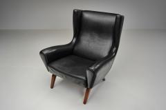 Illum Wikkels Model 110 Leather Armchair by Illum Wikkels for S ren Willadsen Denmark 1960s - 4604328