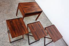 Illum Wikkels Nest of Three Rosewood Folding Tables by Illum Wikkels  - 537238