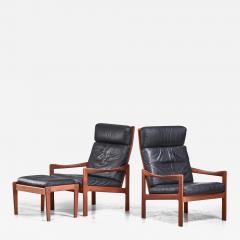 Illum Wikkels Pair of Illum Wikkelso chairs with ottoman - 3479107