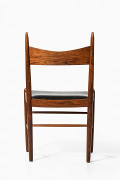 Illum Wikkels Rare Set of Ten Dining Chairs in Leather and Rosewood by Illum Wikkels 1950s - 4572073
