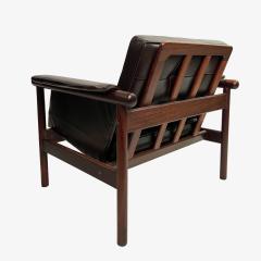 Illum Wikkelso Illum Wikkels Wiki Lounge Chairs in Rosewood and Espresso Leather Pair - 3424919