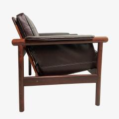 Illum Wikkelso Illum Wikkels Wiki Lounge Chairs in Rosewood and Espresso Leather Pair - 3424920